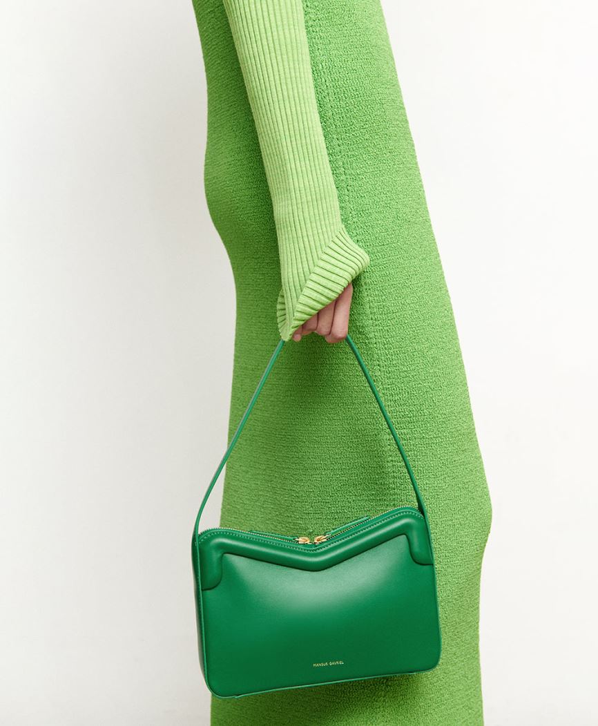 Women's Mansur Gavriel M Frame Baguette Baguette Bag Green | AU 2871NP